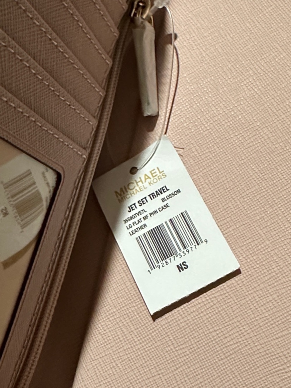 Michael Kors Dusty Pink Pebbled Leather Wristlet Wallet - Picture 8 of 16